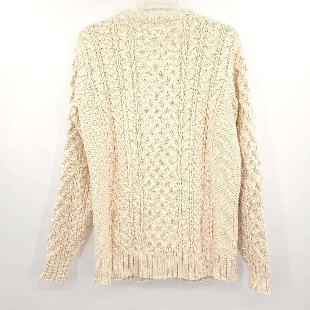 Hope‎ and Henry NWT  fishermen cable knit pullover sweater Size S organic cotton